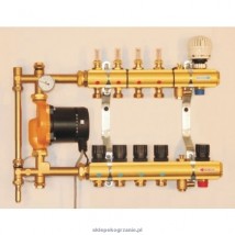 Rozdzielacz 6 sekcyjny z mieszaczem pompowym i przepływomierzami - Sklep instalacyjny ekogrzanie Gałowo