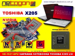 NAPRAWA LAPTOPA TOSHIBA X205 SLI - GPU - NETAGON electronics Gdynia