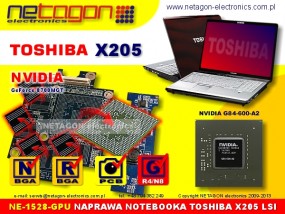 NAPRAWA LAPTOPA TOSHIBA X205 SLI - GPU - NETAGON electronics Gdynia