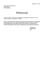 Referencja od firmy Teatr Literacki im. Aleksandy Ford