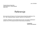 Referencja od firmy Pracownia Optyczna Orange Optic