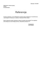 Referencja od firmy Webdreamers Interactive Agency