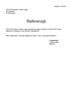 Referencja od firmy AGD-RTV Company Tomasz Kurasik
