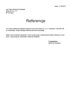 Referencja od firmy Lex-Traduct Bartłomiej Rocławski