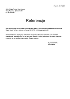 Referencja od firmy Salon Magia Fryzjer Kosmetyczka