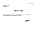 Referencja od firmy Radio-Taxi-Row Stowarzyszenie