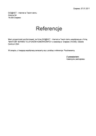 Referencja od firmy GIG@NET - Internet w Twoim domu