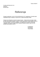 Referencja od firmy TSL WIELKOPOLSKA SP.Z O.O.