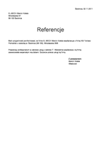 Referencja od firmy EL-MECH Marcin Kołata