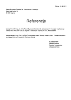 Referencja od firmy Paweł Sujkowski Doradca Ds. Ubezpieczeń I Inwestycji