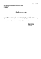 Referencja od firmy Firma Usługowo-Handlowa MARKOMP - Marcin Bukowski