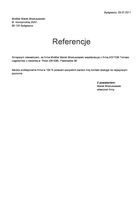 Referencja od firmy MioMar Marek Mioduszewski