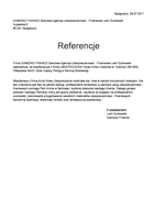 Referencja od firmy DIAMOND FINANCE Sieciowa Agencja Ubezpieczeniowo - Finansowa Lech Gutkowski