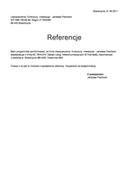 Referencja od firmy Ubezpieczenia, Emerytury, Inwestycje - Jarosław Piechocki