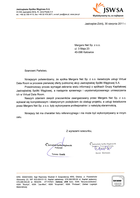 Referencja od firmy Jastrzębskiej Spółki Węglowej S.A.