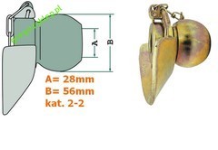Kula z kołnierzem 28x56 Fendt John Deere Deutz - GREGOR Grzegorz Płachta Majdan Górny