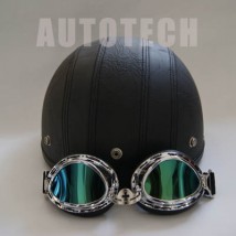 Kask orzeszek  mat + gogle AJ0535 - Autotech Robert Zieliński Mrągowo