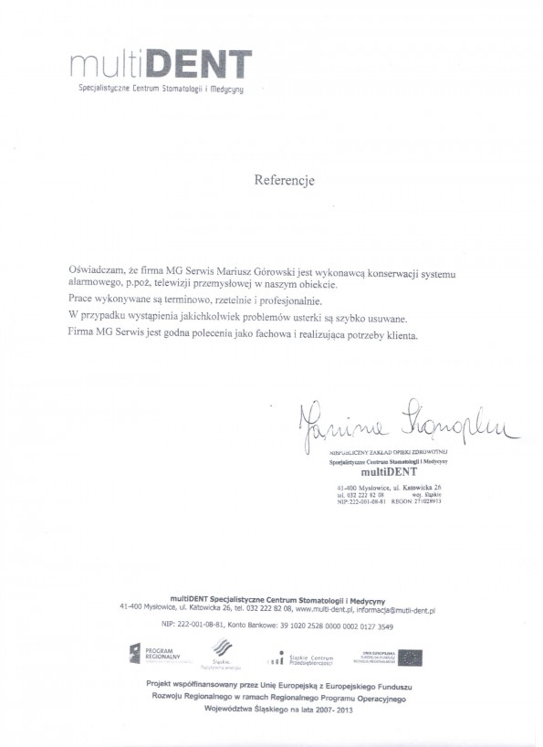 Referencja od firmy Multi DENT
