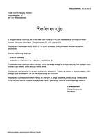 Referencja od firmy Hotel Dom Kuracyjny MESSA