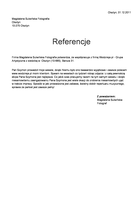 Referencja od firmy Magdalena Sulwińska Fotografia