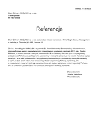 Referencja od firmy Biuro Ochrony SECUREX sp. z o.o.