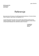 Referencja od firmy B&B Bogusława Beta