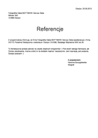 Referencja od firmy Fotografka Daba-SOFTWARE Dariusz Żaba