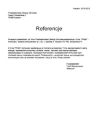 Referencja od firmy Przedsiębiorstwo Obsługi Górnictwa