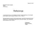 Referencja od firmy Magdalena Sulwińska Fotografia