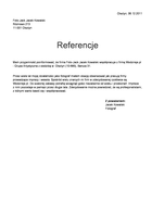 Referencja od firmy Foto-Jack Jacek Kowalski