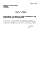 Referencja od firmy Pracownia Grafiki Użytkowej i Dekoracyjnej