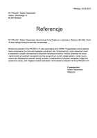 Referencja od firmy RP PROJEKT Robert Papierowski
