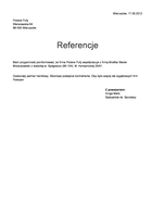 Referencja od firmy Polskie Pufy