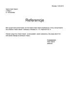 Referencja od firmy Nawrot Adam Nawrot