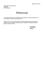 Referencja od firmy E-Kraina Bielizny Agnieszka Palus