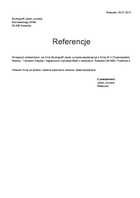 Referencja od firmy Studiograff Jacek Jurzysta