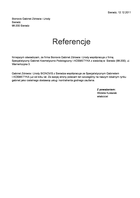 Referencja od firmy Bionovis Gabinet Zdrowia i Urody