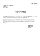 Referencja od firmy P.W. Mal-Tom Tomasz Karski