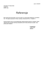 Referencja od firmy P.W. Mal-Tom Tomasz Karski