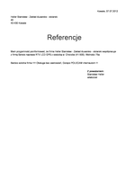 Referencja od firmy Heller Stanisław - Zakład ślusarsko - stolarski