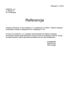 Referencja od firmy Avidata Sp. z o.o.