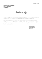 Referencja od firmy PHU BENCAR AUTO SERWIS