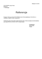 Referencja od firmy FOTO-PROROK Janusz Prorok