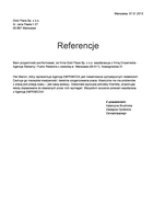 Referencja od firmy Gold Place Sp. z o.o.