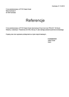Referencja od firmy Firma wielobranżowa JUPITER Dawid Dziad