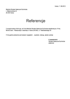 Referencja od firmy Medvita Renata Katarzyna Suchocka