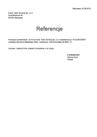 Referencja od firmy Active Team Building Sp. z.o.o