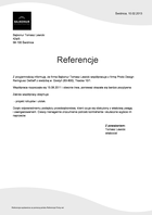 Referencja od firmy Bajkonur Tomasz Lewicki