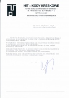 Referencja od firmy HIT kody kreskowe