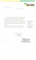 Referencja od firmy janmar